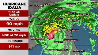 Where is Hurricane Idalia headed next after it moves through Georgia?