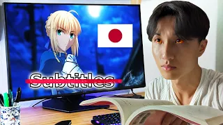 I watch anime without subtitles to learn Japanese