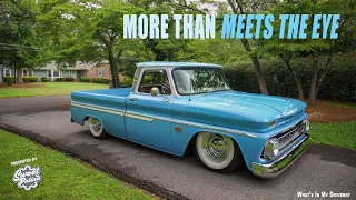 MORE THAN MEETS THE EYE: highly-optioned, bagged '66 C10 has MAJOR UPGRADES - LS3, 5 Speed & more..