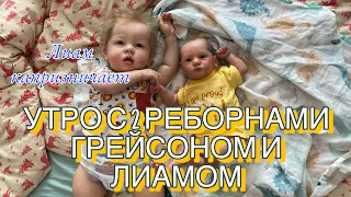 Утро с 2 РЕБОРНАМИ ГРЕЙСОНОМ И ЛИАМОМ ДЕНЬ С ДВУМЯ РЕБОРНАМИ Morning with reborn