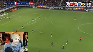 xQc reacts to French football Event hitting 1 Million Viewers on Twitch