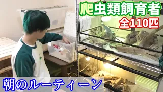 どうぶつを１００匹以上飼育する男の朝のルーティーン