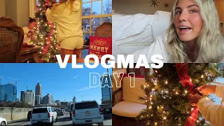 VLOGMAS DAY 1: decorating for xmas, cooking, lots of chit chat, road trip & more!!