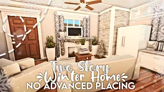 No Advanced Placing Two Story Winter Home I Bloxburg Speedbuild and Tour - iTapixca Builds