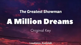 A Million Dreams - The Greatest Showman (Karaoke with lyrics - Original Key)