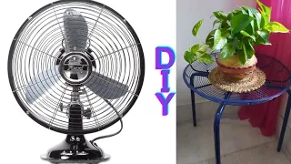 DIY Recycle Fan Grill | Old Fan Cover Reuse Ideas For Home Decoration | Beautiful Plants Stand Ideas