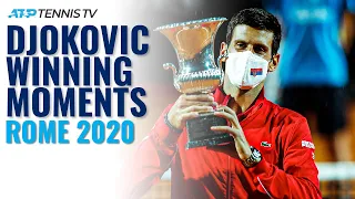 Novak Djokovic Match Point, Speech & Trophy Lift! | Rome 2020 Final