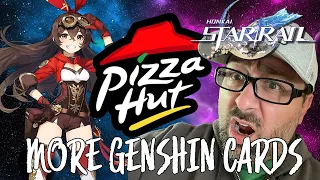 I PULLED PIZZA HUT AMBER!!! CRAZY GENSHIN IMPACT TRADING CARD OPENING!!!