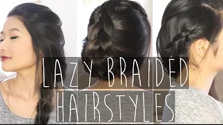 How To | Lazy Braided School Hairstyles - Tutorial | Eva Chung