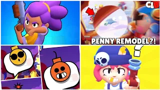 Brawl Stars Upcoming Update || Shelly Idle Animations, Upcoming pins, Penny Remodel.