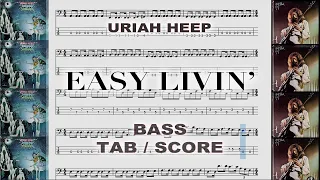 URIAH HEEP - Easy Livin' - GARY THAIN - ONLY BASS [TAB/SCORE]