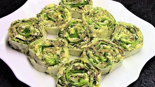 Рулет из лаваша с тунцом  - легкая, оригинальная и очень вкусная закуска за 5 минут.