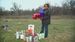 Quadruple murder victim's 50th birthday celebrated at grave