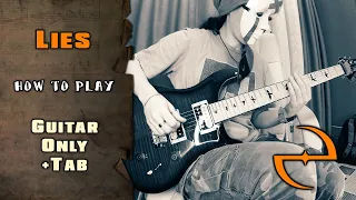 Evanescence - Lies | GUITAR ONLY + TABS on screen | HOW TO PLAY