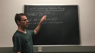 Epsilon delta proofs 7 - Functions involving square roots