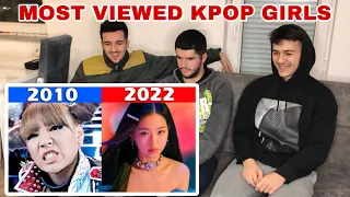 FNF REACTS to Top 10 Most Viewed KPOP Girl Groups of Each Year - (2010 to 2022) | KPOP REACTION