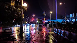 [4K Rain Walk] Another heavy rain night in Toronto! #ASMR