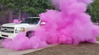 Baby reveal burnout (Turbo truck)