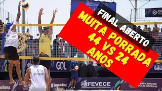 Só PORRADA na final do Aberto! 44 vs 24 anos Pegou FOGO! #volei #voleidepraia #voleibol