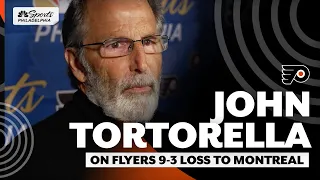 'Trying to get some of our dignity back' - John Tortorella on Flyers 9-3 loss to Canadiens