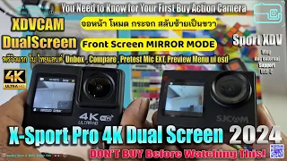 X-Sport Pro 4K Dual Screen ActionCam 2024 Sport XDV แอคชั่นแคมเมร่า สองหน้าจอรองรับไมค์นอก ต่ำพัน