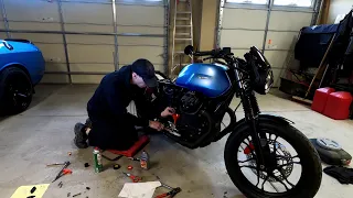 2017 Moto Guzzi Rear Sets install