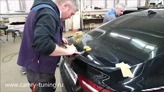 Установка спойлера на Camry V70 - Автотехцентр Camry Tuning