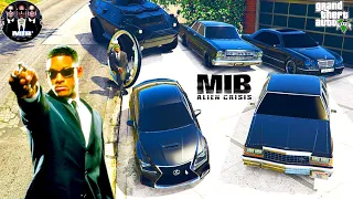GTA 5 - Stealing MEN IN BLACK Movies Cars with Franklin! | (GTA V Real Life Cars #89)