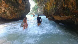 Taking On Uluwatu's Cave At High Tide