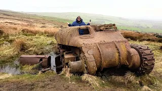 Abandoned WW2 Tank Full of Bullet Holes in the Middle on Nowhere!!!!