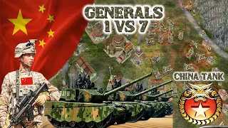 Command Conquer Generals Zero Hour China Tank Generals 1 vs 7 China Tanks Generals (SouthEastAsia)