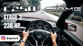 TUNED STAGE 2 *STRAIGHT PIPES*  - 2012 Mercedes Benz C250 - POV Driving INDONESIA by spottr8