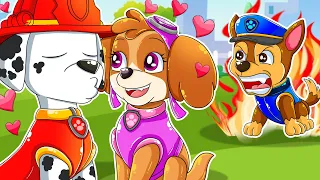Paw Patrol Mighty Movie | Marshall & Skye Kissed Without Chase | So Sad Story | Rainbow Friends 3