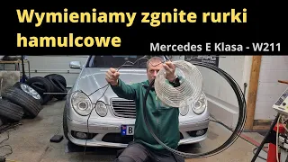 Wymieniamy zgniłe stalowe rurki hamulcowe w Mercedesie E Klasie W211 SBC