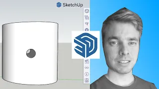Sketchup - How do I create holes in a cylinder or curved surface?