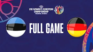 Estonia v Germany | Full Basketball Game | FIBA U16 Women's European Championship 2023 - Division B