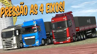 PRESSÃO DOIDA NAS QUARTO EIXOS NA LS - COMBOIO NO ETS 2 MODS BR