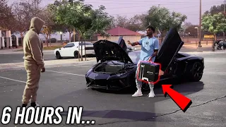 I Went to the Hood with a Lamborghini & PS5 FOR 24 HOURS!  *WORST DECISION EVER*