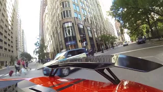 Lamborghini Aventador Loud Exhaust GoPro Peoples reaction in Chicago -1