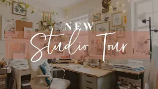 New Art Studio Tour | Craft space & art space in one room | Small art studio organization