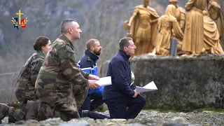 Chemin de croix du Pèlerinage Militaire International à Lourdes