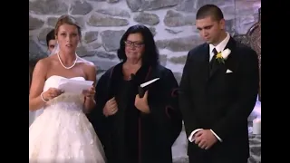 As This Bride Was Reciting Her Vows, She Told Six Police Officers To Stand Behind Groom