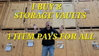 I buy 8 storage unit vaults & 1 item PAYS FOR ALL OF THE LOCKERS! ~ Unboxing Challenge Video!