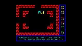 Work-in-progress 'Roguelike' for the ZX Spectrum (first look, very early)