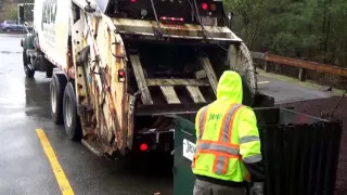 J.R.M. Hauling & Recycling 206 ~ Mack CV713 Granite Leach 2RIII Rear Loader On Commercial Recycle