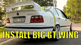 Install Big LTW Wing On My E36