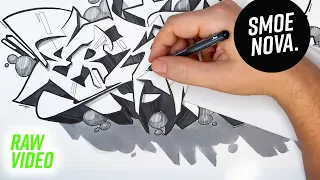 Full Process Graffiti Lettering | pure STYLE in black & white