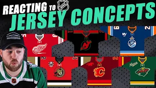 Reacting to 32 NHL Jersey Concepts