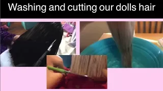 HOW TO WASH AND CUT YOUR DOLLS HAIR PROPERLY 🤩😋🙂