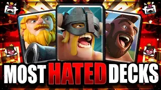 Top 5 Most HATED DECKS in Clash Royale RIGHT NOW!! Ladder Rage Quit!!